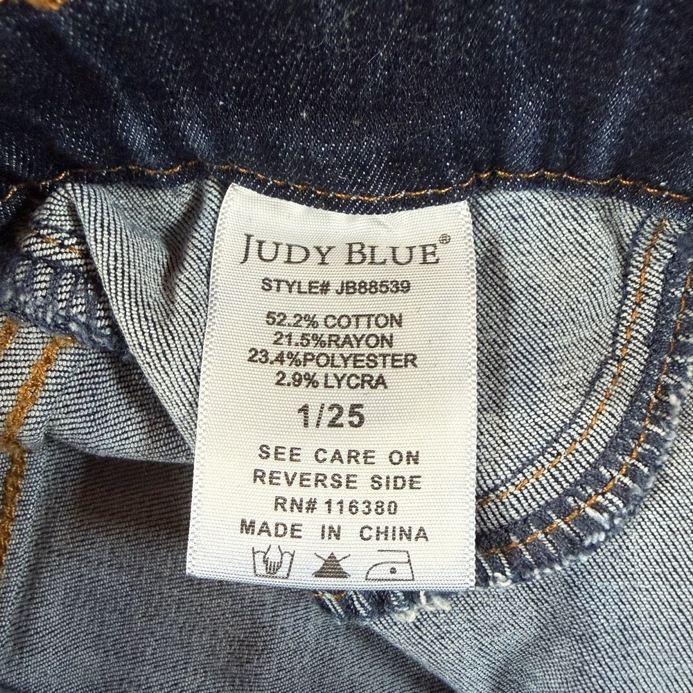 Judy Blue Women's Pull On Skinny Jeans Size 1/25 Stretch Mid Rise Blue Denim - Picture 4 of 11